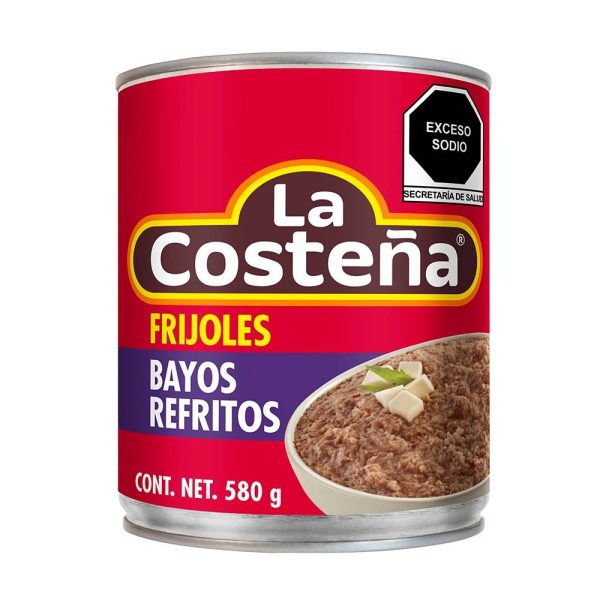Frijoles Bayos Refritos 580 g - La Costeña.